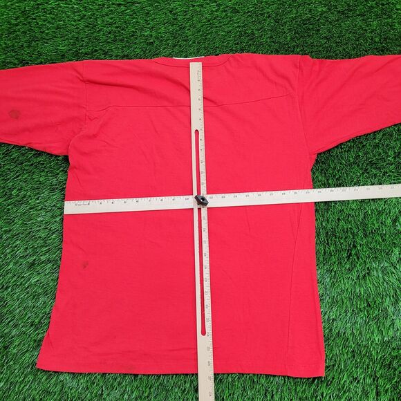 Vintage 80s Wisconsin Shirt Womens M/L Red - Picture 4 of 16
